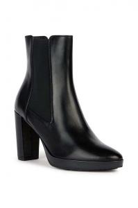 Кожаные ботильоны D WALK PLEASURE 85 Geox, черный