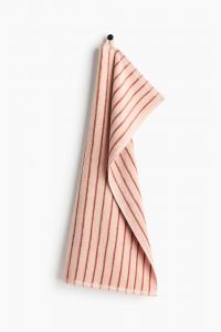 Полотенце H&M Striped, 50x70 см, светло-розовый