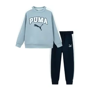 PUMA Повседневные спортивные штаны деним светло-голубые kids