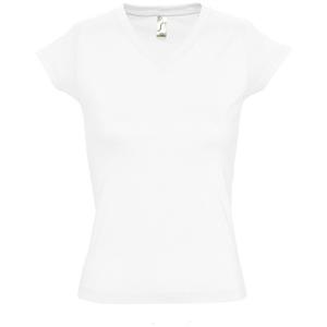 Футболка с v-образным вырезом и короткими рукавами Sols, белый