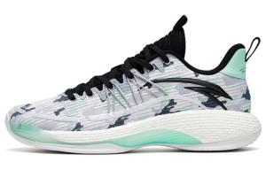 Баскетбольные кроссовки Skyline Team мужские с низким верхом серого цвета с зеленым фарфором Anta