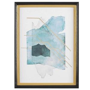 Фреска Beliani mit Rahmen TOUBA цвет schwarz/blau/gold