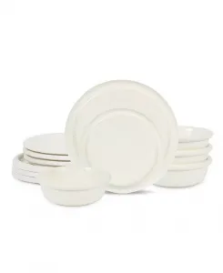 Набор столовых приборов Capri из 12 предметов, сервиз на 4 персоны Stone Lain, white