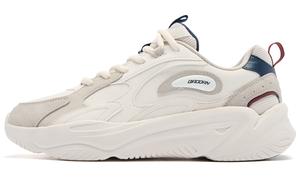 QIAODAN Амортизирующие, увеличивающие рост, износостойкие, легкие, нескользящие, повседневные туфли с низким верхом, белые, серые