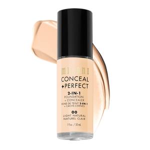 Тональный крем для лица conceal + perfect 2in1 Milani, light natural/ 00, объем 30 мл