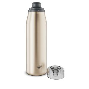 Термос ISO BOTTLE, корпус из нержавеющей стали, пригоден для мытья в посудомоечной машине, 0,5 л, сохраняет тепло 12 ч и холод 24 ч, отверстие для питья с равномерным потоком Alfi, Champagne mat