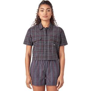 Новая укороченная рубашка с коротким рукавом Dickies, синий