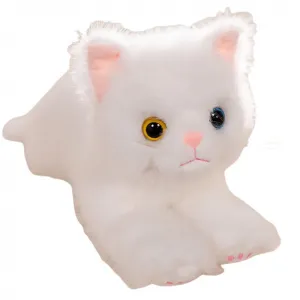 Кукла в стиле лежащего котенка плюшевая кукла высота 40см/53см Tak Bebe, белый