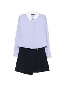 Асимметричное мини-платье в полоску Maje, синий