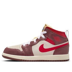 Кроссовки (PS) Air Jordan 1 Mid 'Bread Butter & Sole', бежевый