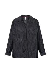 Блузка с принтом и эластичными вставками sheego, цвет Schwarz Gemustert