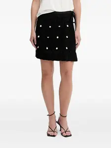 Юбка мини с отделкой в технике кроше Never Fully Dressed, черный