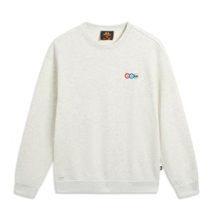 Мужской свитшот Li Ning x 1807 LIANNINGKUAN Basketball Collection, heather серый mist белый