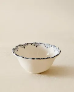 Тарелка Zara Home Mini Dessert With Placement Design, белый/синий