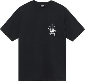 Футболка Stussy Regal Crown Pigment Dyed Tee 'Black', черный