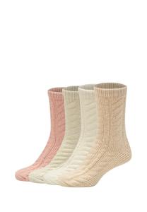 Носки s.Oliver COSY CABLE 4ER PACK, Oxford Tan Lurex/Light Pink
