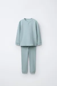 Пижама однотонная ребристая, 1,5-6 лет Zara, зеленый