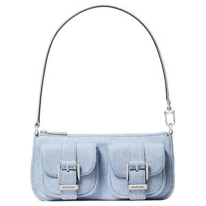 MICHAEL KORS Джинсовая сумка через плечо небольшого размера для женщин в дымчато-голубом цвете