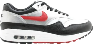 Кроссовки Nike Air Max 1 'Metallic Silver Black Red', черный