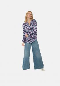 Блуза Emily van den Bergh Blouse, Grey Pink Geometric/Light Pink