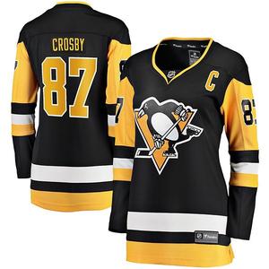 Женская домашняя джерси Sidney Crosby Pittsburgh Penguins с нашивкой капитана Fanatics