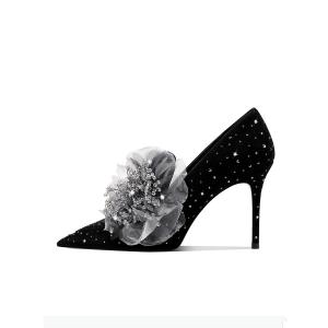 Туфли на высоком каблуке женские черный Hoov