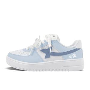 XTEP Кроссовки Air Force One с противоскользящим покрытием, износостойкие, низкие, для скейтбординга, унисекс, синие