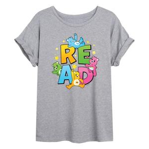 Футболка Juniors Care Bears с надписью «Чтение» большого размера Licensed Character, серый