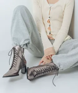 Короткие ботинки на шнуровке 6 см Evol, цвет Etn