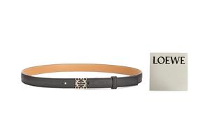 LOEWE Кожаный мужской ремень черный 2 см, Box