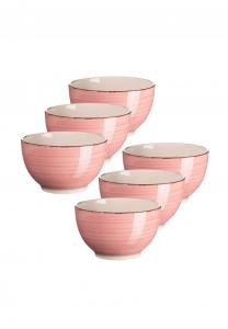 Набор мисок для мюсли MäSer Lumaca, 6 штук, коралловый