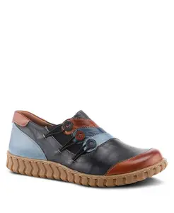 Туфли Neeta Colorblock Leather Slip-On со съемной стелькой и гибкой комфортной подошвой Spring Step, черный