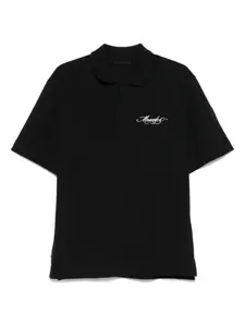 Рубашка поло с вышитым логотипом MONCLER, серый