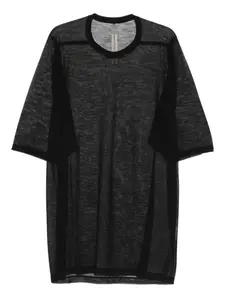 Прозрачная футболка из шерсти Rick Owens, черный