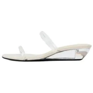 ZARA Тапочки-слайды женские прозрачные белые