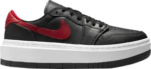 Кроссовки Wmns Air Jordan 1 Elevate Low Black Gym Red, черный