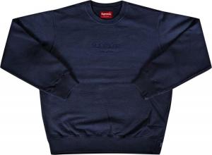 Толстовка Supreme Dipped Crewneck 'Navy', синий