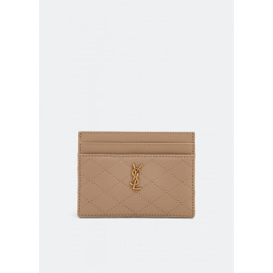 Картхолдер SAINT LAURENT Gaby card case, бежевый