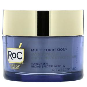 Multi Correxion, Ровный тон + Подтяжка, Крем 5 в 1 для груди, шеи и лица, SPF 30, 1,7 унции (48 г) RoC