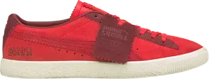 Кроссовки Puma Michael Lau x Suede VTG Poppy Red, красный