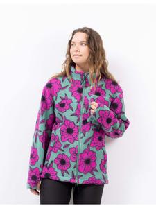 Флисовая куртка цвета бирюзовый цветок eivy