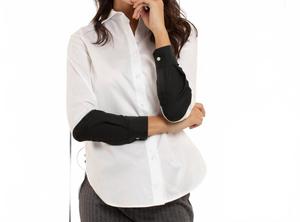 Рубашка с эффектом окунания в белом и зеленом цветах Thirteen Seven