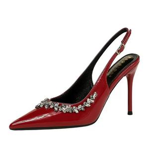 Туфли на тонком каблуке высотой 8 см для женщин RoseDoris, Burgundy