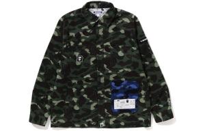 BAPE X Undefeated цветная камуфляжная фланелевая куртка A Bathing Ape, зеленый