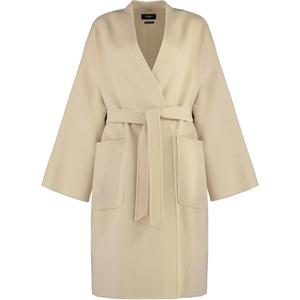 WEEKEND MaxMara Пальто с поясом и длинными рукавами Weekend Max Mara Eris, Beige