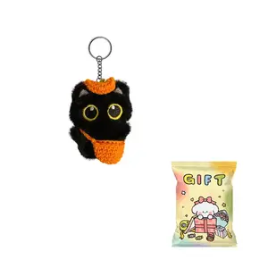 Brangdy Милый и очаровательный черный котик кукла плюшевый подвес 13см высота