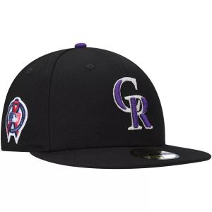 Мужская шляпа New Era Black Colorado Rockies с боковой нашивкой в ​​честь Мемориала 9/11 59FIFTY