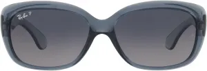Женские солнцезащитные очки Ray-Ban RB4101 Jackie Ohh Butterfly, Transparent Blue/Blue Gradient Polarized