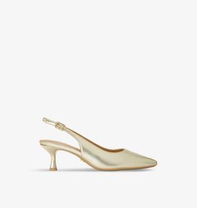 Туфли Allegra из искусственной кожи на каблуке с открытой пяткой Carvela, золотой