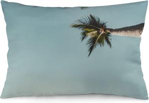 MaSiledy Декоративная наволочка с тропическим пейзажем и пальмами, абстрактный принт, потайная молния Pattern-1